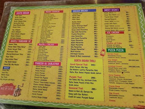 Menu At Mannat Haveli Murthal Murthal