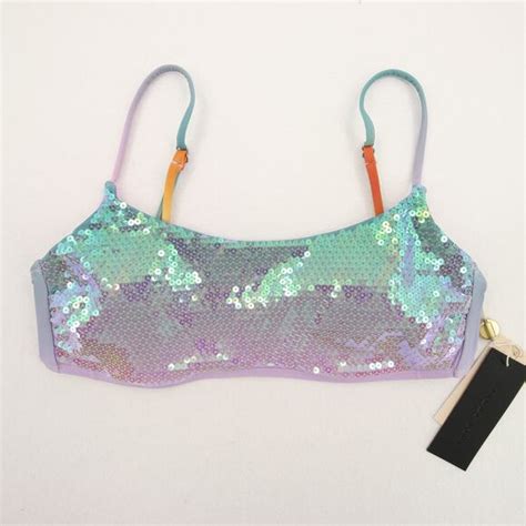 Gianni Bini Swim Gianni Bini X Dannijo Sequin Mermaid Bikini Top