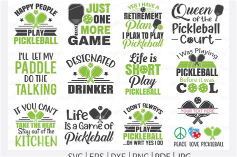 Pickleball SVG Bundle , Pickleball SVG, Pickleball Cricut Files, Cut ...