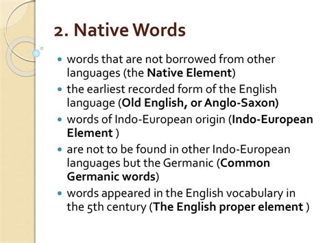 The Origin Of English Words Lecture