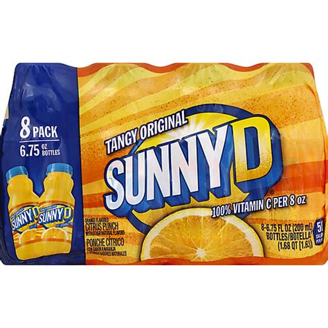 Sunny D Citrus Punch Orange Flavored Tangy Original 8 Pack 8 Ea