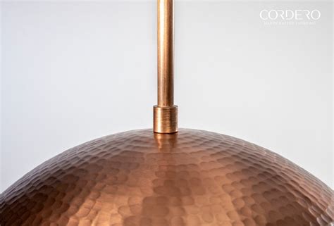 Copper Hammered Dome Pendant Light Fixture Etsy