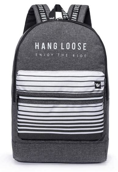 Mochila Bolsa Masculina Notebook Hang Loose Escolar Original Refor Ada