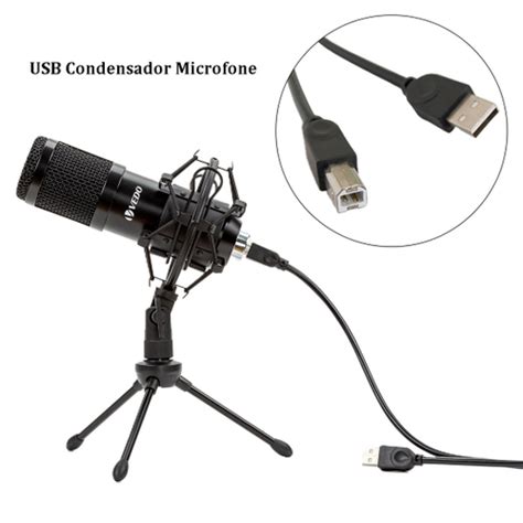 Kit Microfone Estúdio Profissional Condensador BM800 USB vedo Pop