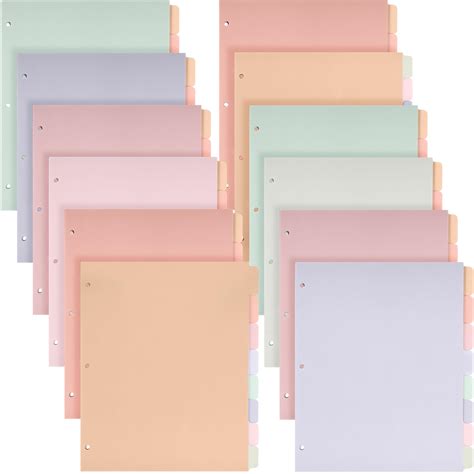 Amazon Honoson Sets Tab Binder Dividers For Ring Binders