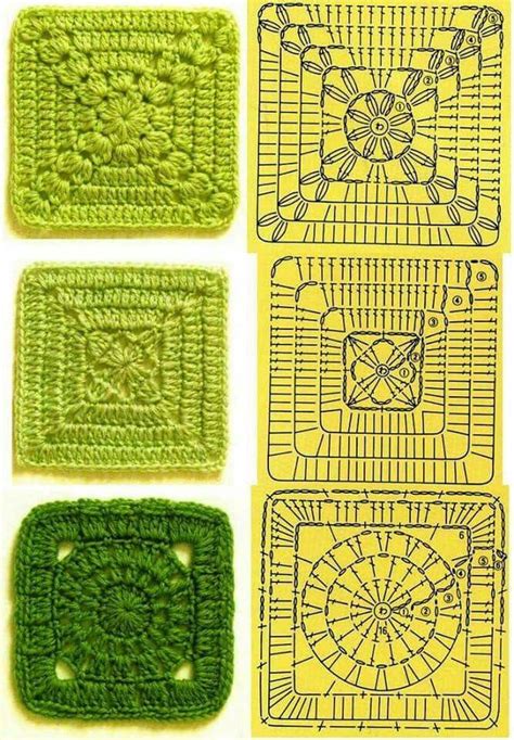 Crochet Solid Granny Square Diagram Crochet Solid Granny Squ