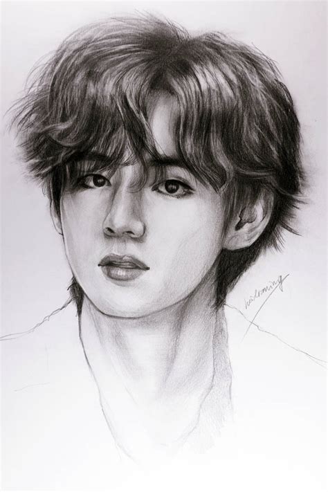 BTS V kim taehyung pencil drawing by heidrawing on DeviantArt