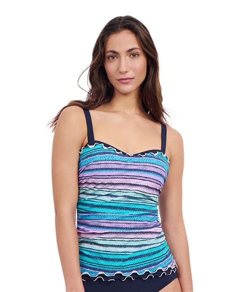 Profile By Gottex Harmony E Cup Shirred Underwire Tankini Top Tankini Top Profile By Gottex