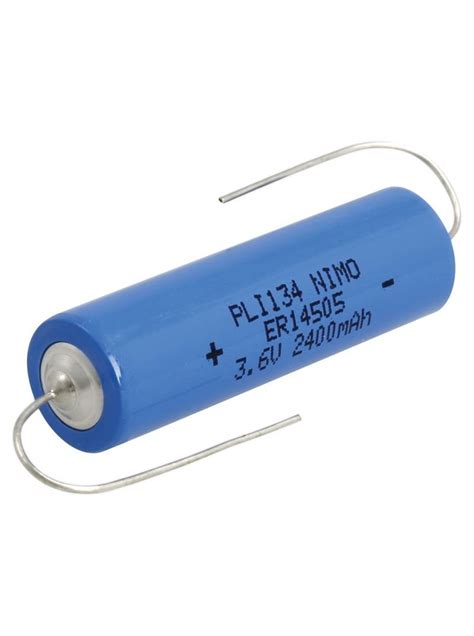 PILA LITIO ER14505 3 6V 2400mAh CON TERMINALES AXIALES 14 5x5