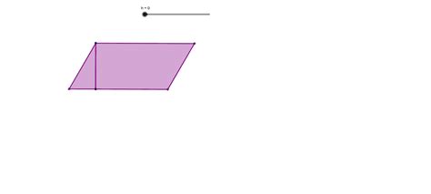 Romboide transformación rectángulo GeoGebra