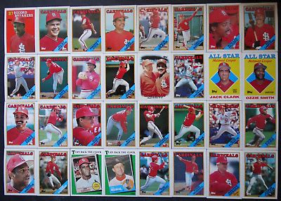 Topps St Louis Cardinals Team Set Of Baseball Cards Ebay