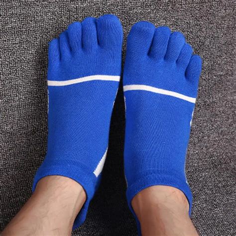 1 Pair Men Cotton Toe Sock Unisex Casual Breathable Five Finger Toes Socks Pure Sock No Show