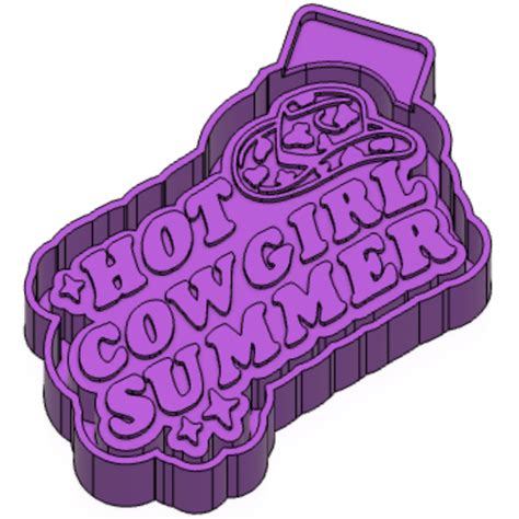 Archivo Stl Hot Cowgirl Summer Freshie Mold Modelo 3d Para Hacer Molde De Silicona・modelo De