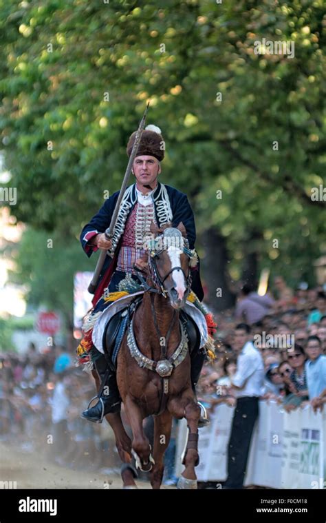 Sinjski Alkar During Competition In Sinj Croatia Stock Photo Alamy