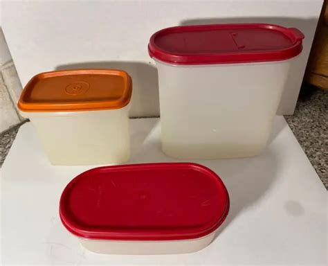 Lot De 3 Boites Tupperware De Conservation Vintage Couvercle