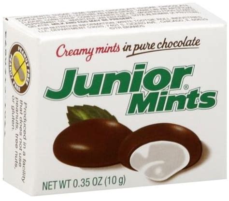 Junior Mints in Pure Chocolate Creamy Mints - 0.35 oz, Nutrition ...