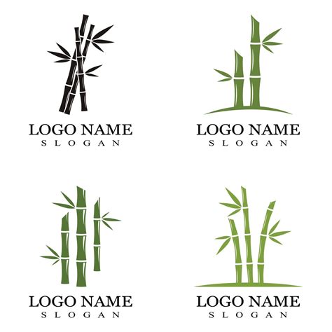 Bamboo Logo Template Vector Icon Illustration Design Vector Art