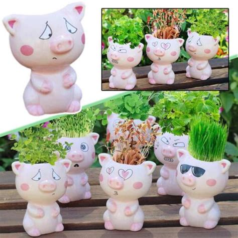 Mini Blumentopf aus Keramik mit süßer Katze niedliche Cartoon Vase für