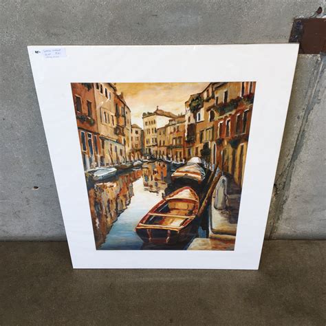 Original Acrylic Painting Venice Sunset Signed By Artist