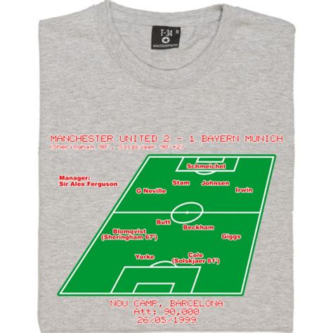 1999 Champions League Final Line-Up T-Shirt | TShirtsUnited