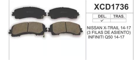 Balatas Delanteras Ceramica Nissan X Trail Filas Meses Sin