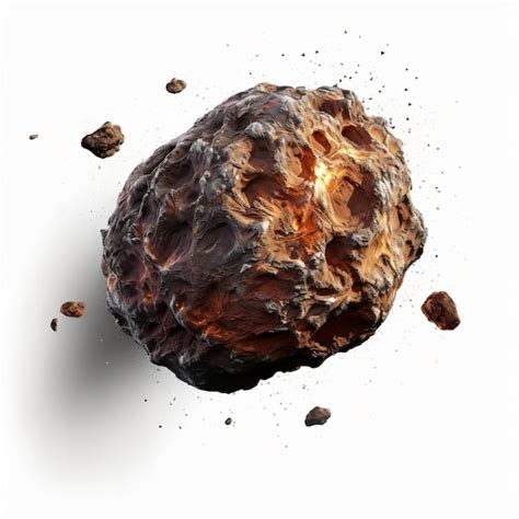 Premium Photo Asteroid Isolated On White Background