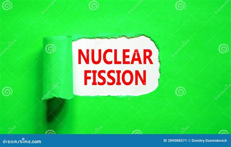 Símbolo De Fisión Nuclear Palabras De Concepto Fisión Nuclear En Un