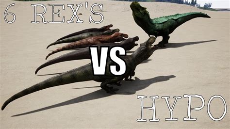 The Isle Hypo Rex Vs 6 T Rexs Ep186 Youtube