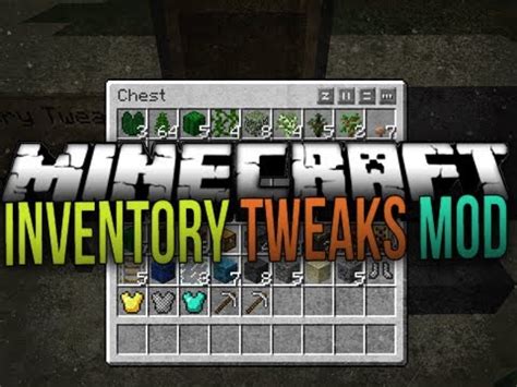 Minecraft Mod Inventory Tweaks Mod Youtube