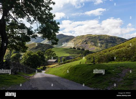 Road At Hallin Fell Viewing Towards High Dodd In The Lake District