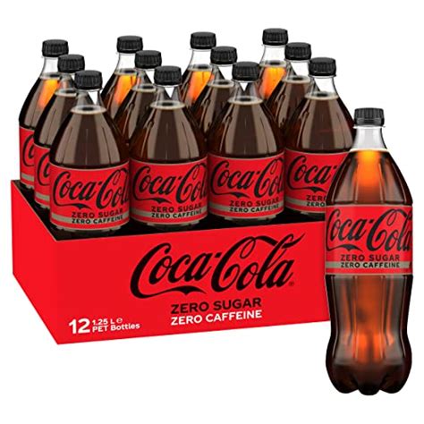 Coca Cola Zero Sugar Caffeine Free Soft Drink Multipack Bottles 12 X 1