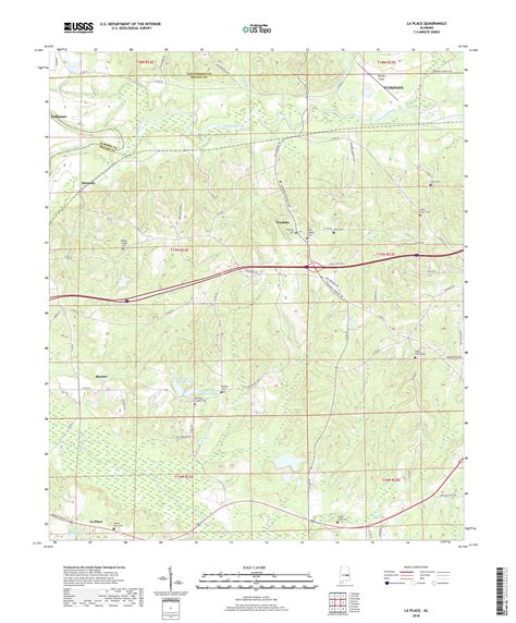 MyTopo La Place Alabama USGS Quad Topo Map