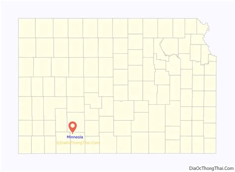 Map of Minneola city, Kansas