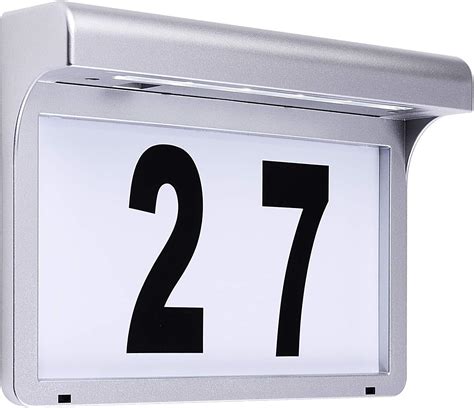 LeiDrail LED House Number Plaques Address Signs Light Solar Illuminated