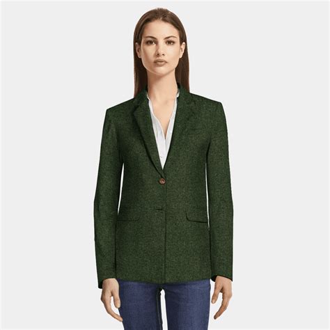 Green Tweed Jacket Relaxed Fit Sumissura