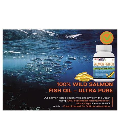 Buy Curevisor Salmon Fish Oil Omega 3 1000mg 360 EPA 240 DHA