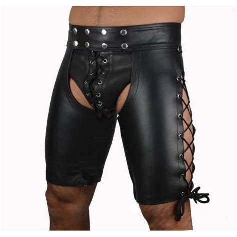 Traje de látex erótico para hombre pantalones Sissy medias fetiche de