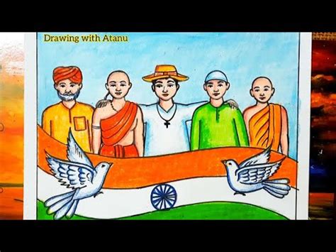 Unity In Diversity Independence Day Drawing Republic Day Drawing Flag