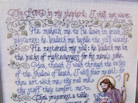 Jesus Psalm 23 Cross Stitch Pattern/ Christian Bible Verse - Etsy