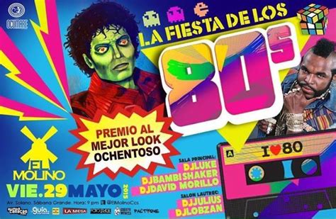 Cresta Metálica Producciones El Molino presenta La Fiesta de los 80