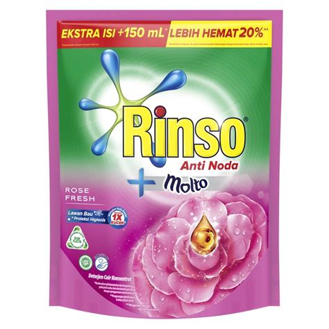 Jual Rinso Molto Deterjen Cair Rose Fresh Liquid Detergent 1 65L