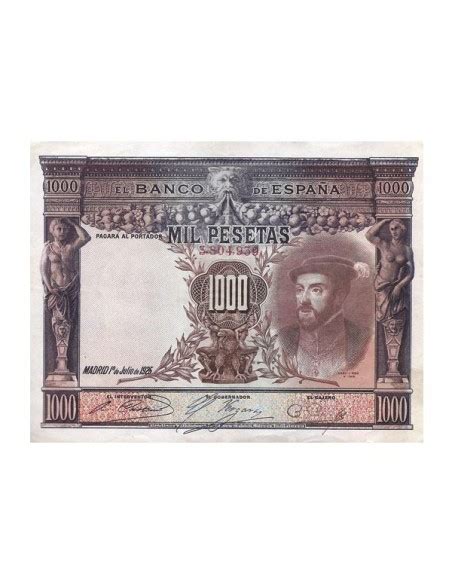 Espa A Billete Pesetas Julio Carlos V Billetes