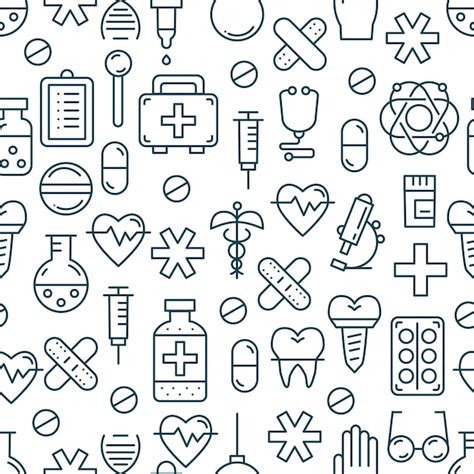 Premium Vector Medicine Vector Seamless Pattern With Medical