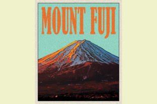 Mount Fuji Vintage Travel Poster Graphic By Poster Boutique Creative