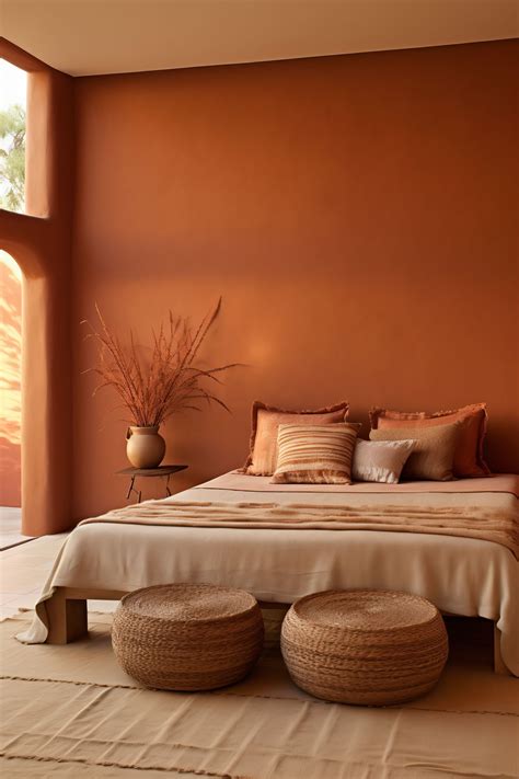 Zen Terracotta Bedroom Oasis Room Makeover Bedroom Orange Bedroom