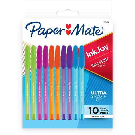 Paper Mate InkJoy Capped Ballpoint Pen 10 Pack Fashion Assorted BIG W