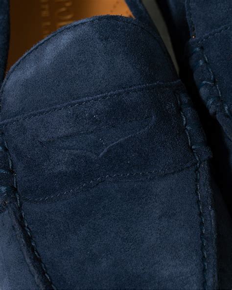 Polo Ralph Lauren Reynold Driving Loafer Navy Suede Hos Careofcarlno