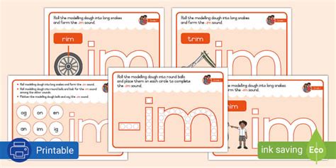 Grade Phonics Im Modelling Dough Playmats Teacher Made