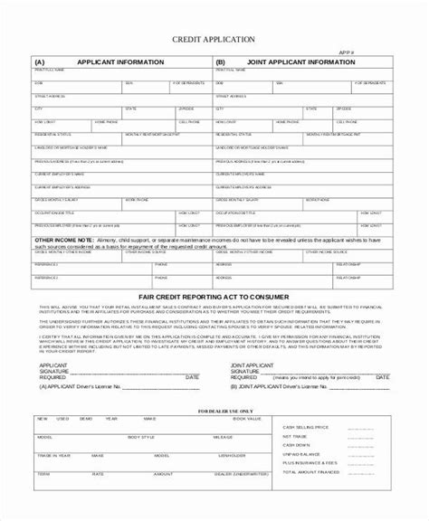 Credit Application Form Pdf Beautiful 11 Sample Credit Application