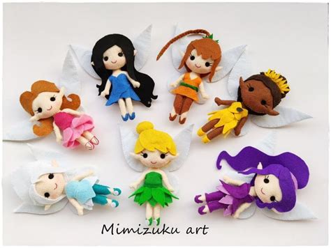 Disney Fairies Felt Doll Pixie Hollow Felt Doll Tinkelbell Iridessa